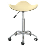 Vidaxl Salon Stool Artificial Leather Cream -Colred
