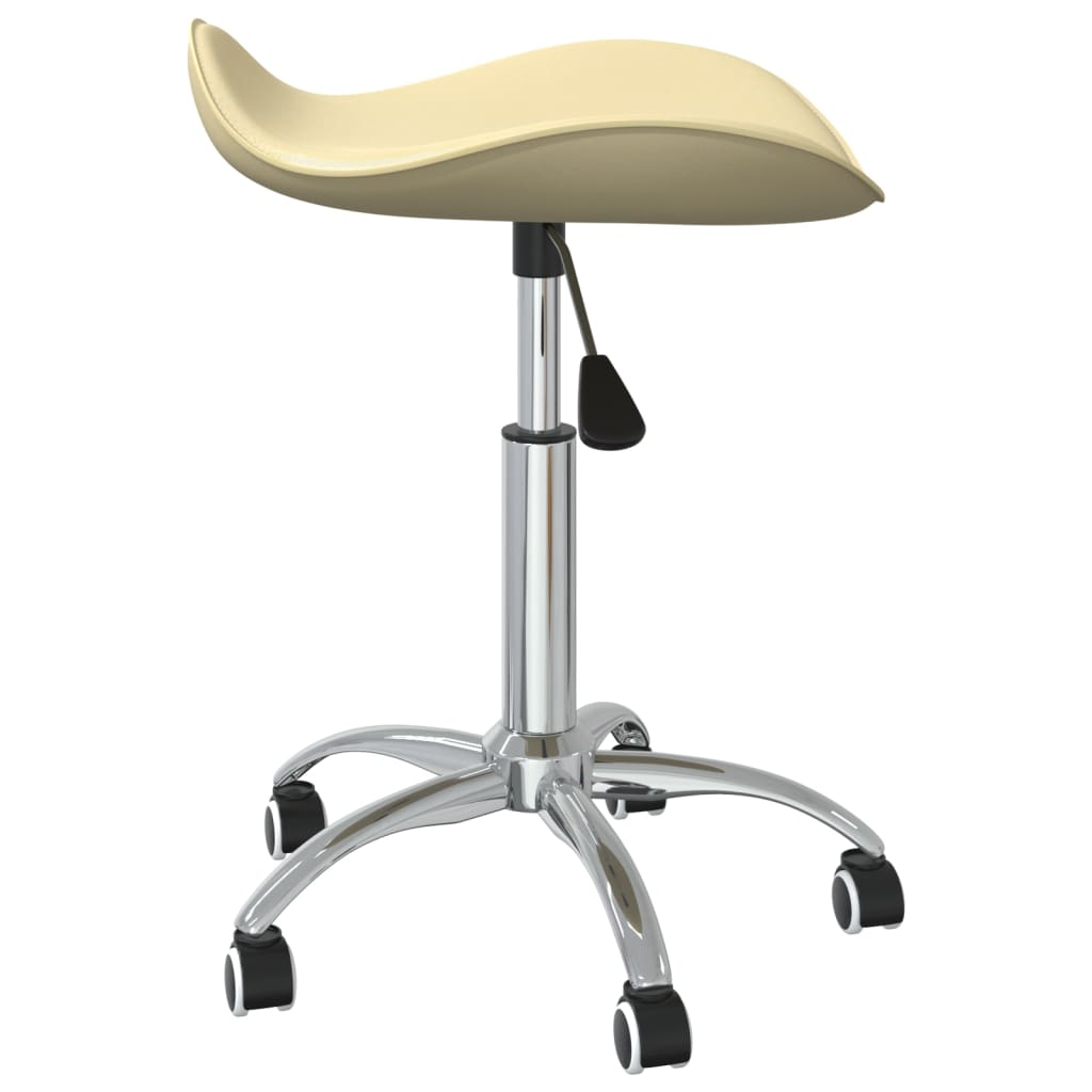 Vidaxl Salon Stool Artificial Leather Cream -Colred