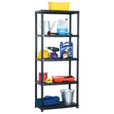 Vidaxl Storage Rack 5-lags 71x38x170 cm plastik sort
