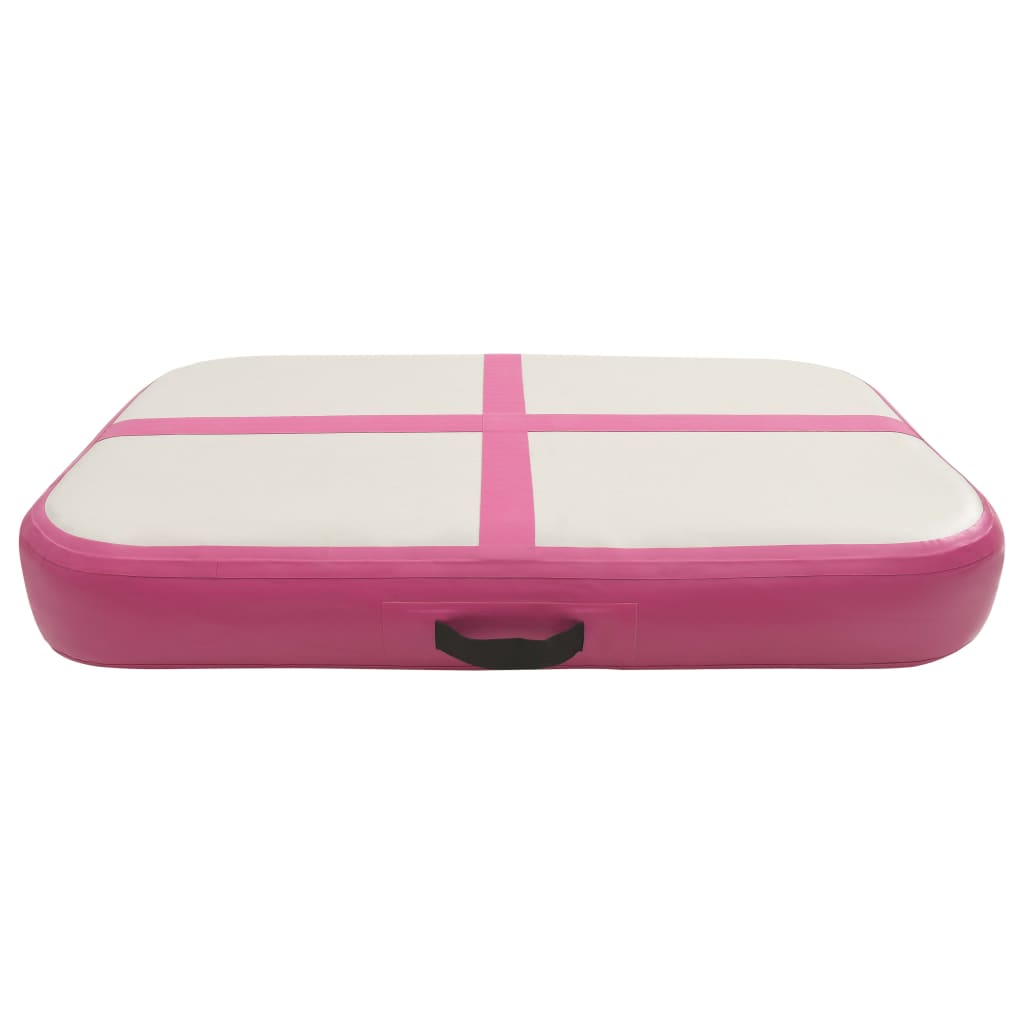 Vidaxl Gimnastična preproga z napihovanjem črpalke 60x100x10 cm PVC Pink