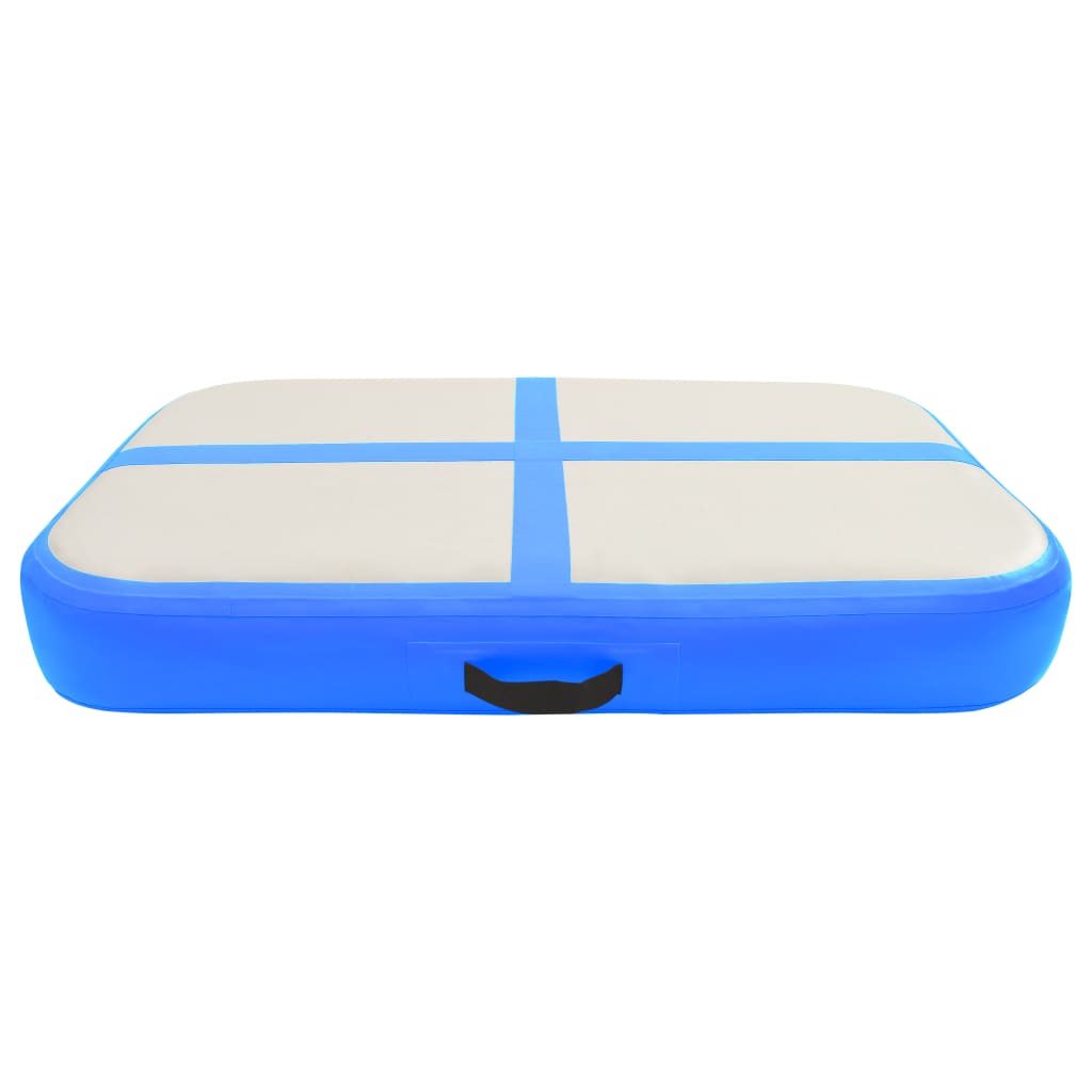 Vidaxl ginnastics tappetino con pompa gonfiabile 60x100x10 cm blu in PVC