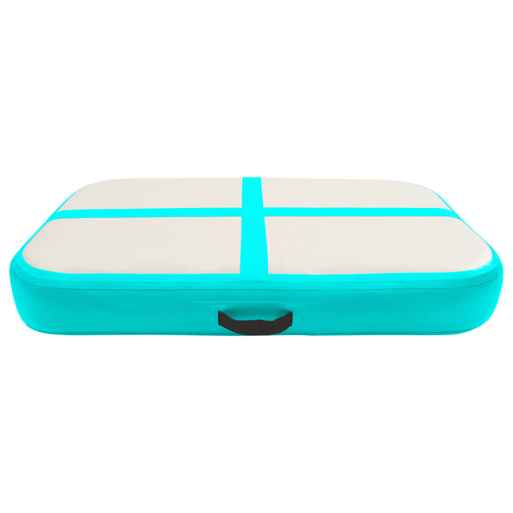 Vidaxl gymnastics mat with pump inflatable 60x100x15 cm PVC green
