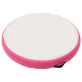 Vidaxl gymnastikmåtte med pumpe oppustelig 100x100x20 cm PVC lyserød