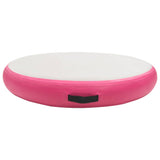 Vidaxl gymnastikmåtte med pumpe oppustelig 100x100x20 cm PVC lyserød