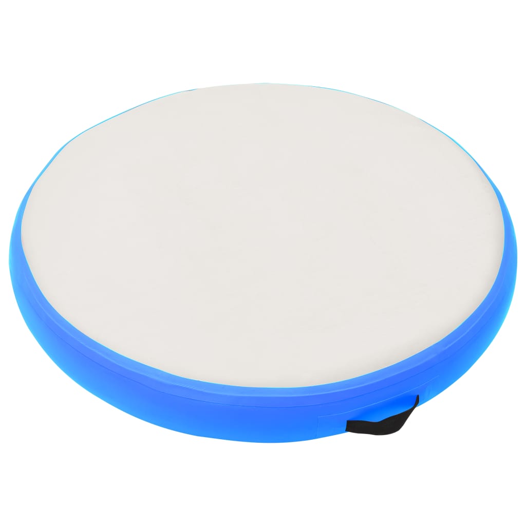 VIDAXL Gimnastična preproga z napihovanjem črpalke 100x100x20 cm PVC modra