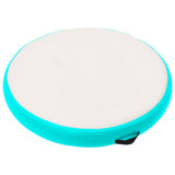 Vidaxl gymnastikmåtte med pumpe oppustelig 100x100x20 cm pvc grøn