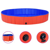 Bidaxl Dog Swimming Pool Collapsible 200x30 cm PVC Red