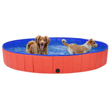 Bidaxl Dog Swimming Pool Collapsible 200x30 cm PVC Red