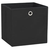 Úložné boxy Vidaxl 4 ks 28x28x28 cm Netkaná látka černá