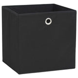 Úložné boxy Vidaxl 10 ks 28x28x28 cm Netkaná látka černá