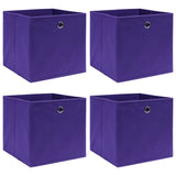 Vidaxl storage boxes 4 pcs 28x28x28 cm Nonwoven fabric purple