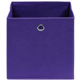 Scatole di archiviazione Vidaxl 4 pezzi 28x28x28 cm tessuto non tessuto viola