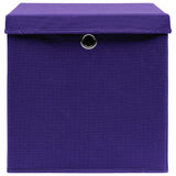 Vidaxl storage boxes with lid 4 pcs 28x28x28 cm purple