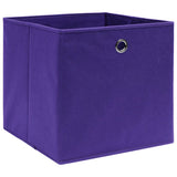 Vidaxl Storage boxes 10 pcs 28x28x28 cm Nonwoven Fabric Purple