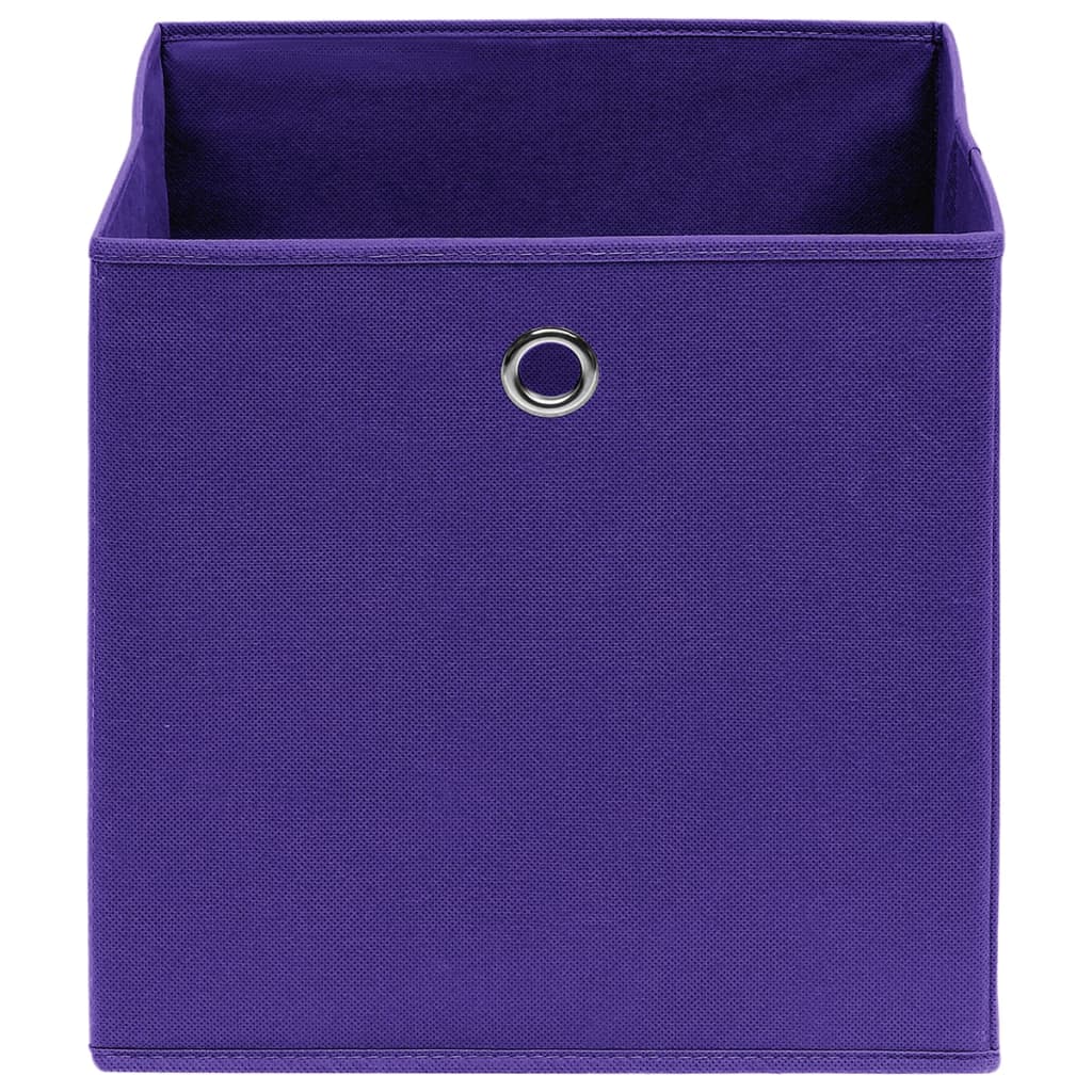 Vidaxl Storage boxes 10 pcs 28x28x28 cm Nonwoven Fabric Purple