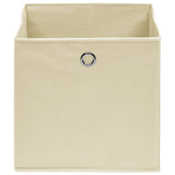 Vidaxl lagringsbokser 4 stk 28x28x28 cm ikke -vevd stoffkrem -farget