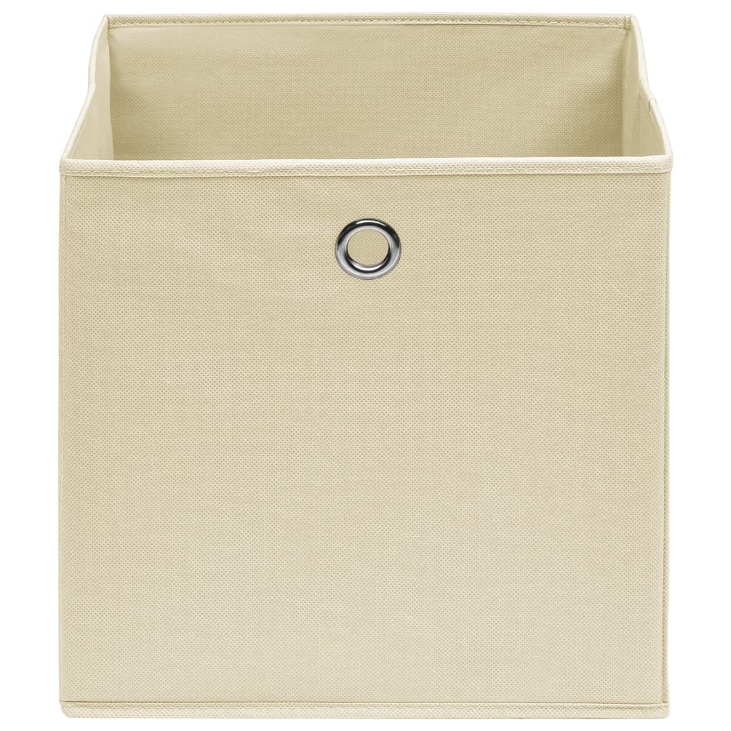 Úložné boxy Vidaxl 4 ks 28x28x28 cm Netkaný tkaninový krém -