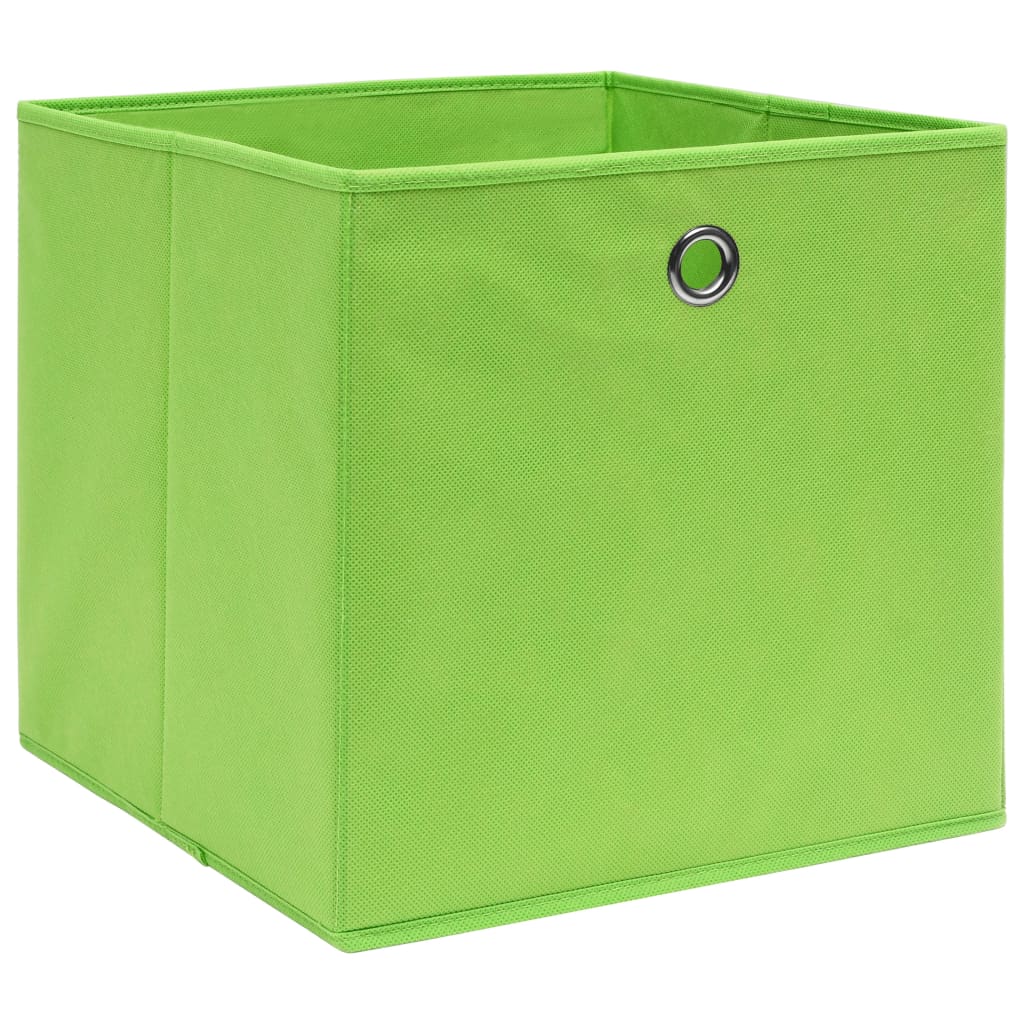 Úložné boxy Vidaxl 4 ks 28x28x28 cm Netkaná látka zelená
