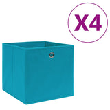 Vidaxl Späicherkëschten 4 PCs 28x2x28 cm nonwove Stoffball Puppelchen