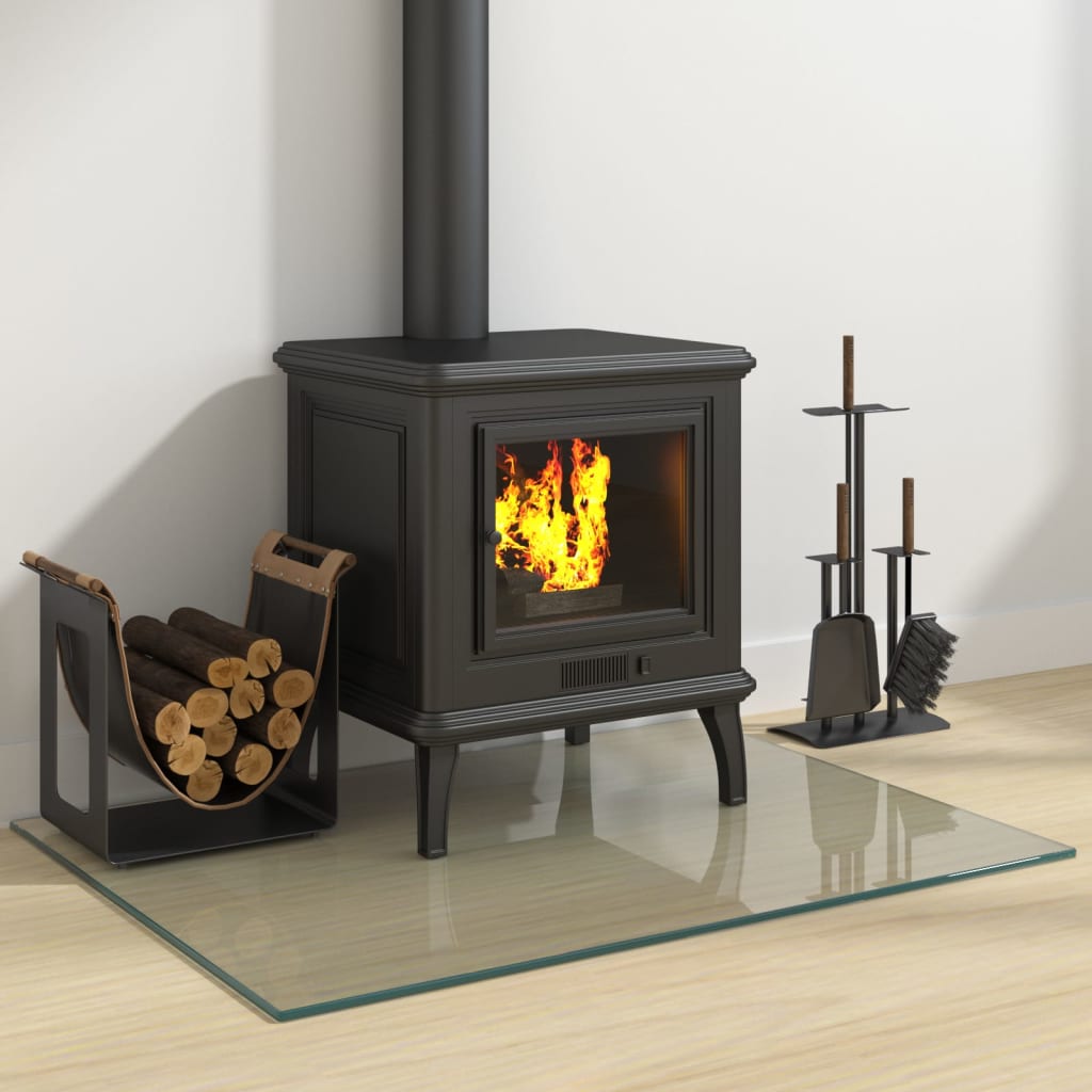 Vidaxl glass plate fireplace rectangular 80x60 cm