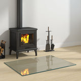 Vidaxl glass plate fireplace rectangular 80x60 cm
