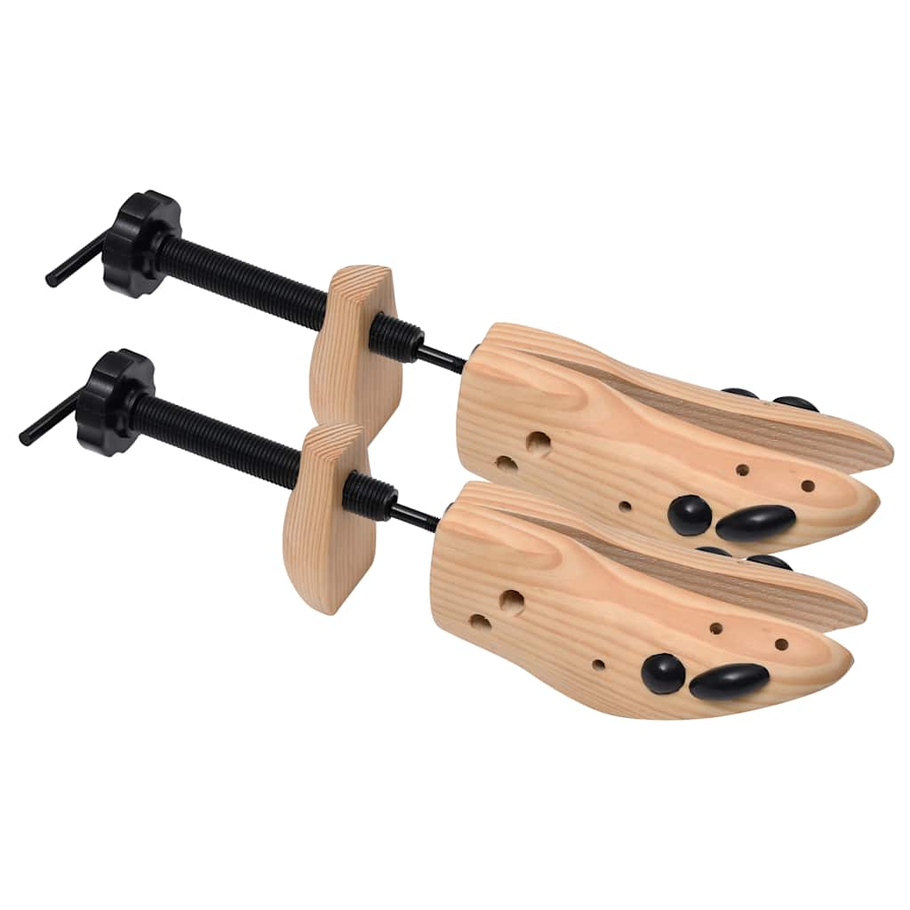 Vidaxl Shoe Spanners Velikost 41-46 Pevná borovice