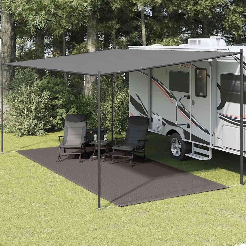 VIDAXL -Zelt Teppich 250x550 cm Anthrazit -ausgelöst