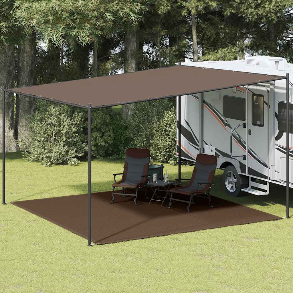 Vidaxl tent carpet 400x400 cm brown