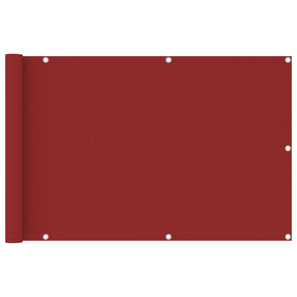 VidaXL Balcony screen 90x400 cm HDPE red