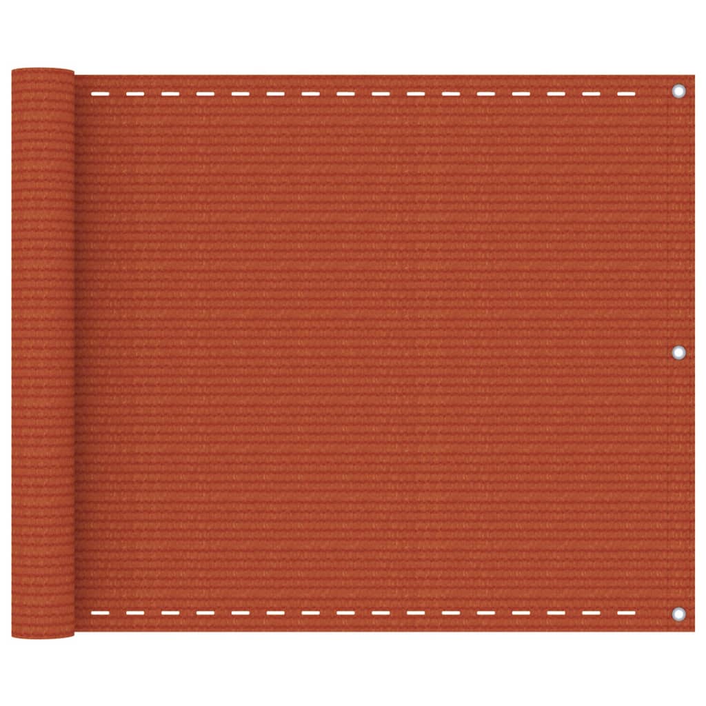Vidaxl balkongskärm 75x500 cm HDPE ORANJE