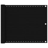 Obrazovka balkonu Vidaxl 75x600 cm HDPE Black