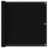 Pantalla de balcón Vidaxl 90x400 cm HDPE Negro