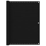 Vidaxl balkonskærm 120x300 cm HDPE sort