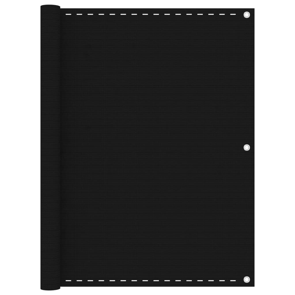 Vidaxl Balcony screen 120x400 cm HDPE Black