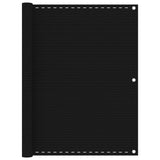 Vidaxl Balcony screen 120x400 cm HDPE Black