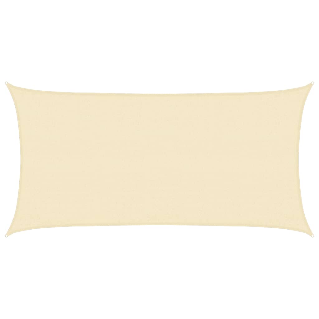 Vidaxl Zonnezeil 160 g m² 3x6 m HDPE Cream -colored