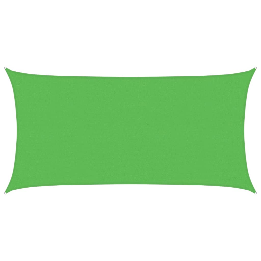 Vidaxl zonnezeil rectangular 160 g m² 2.5x5 m hdpe verde claro