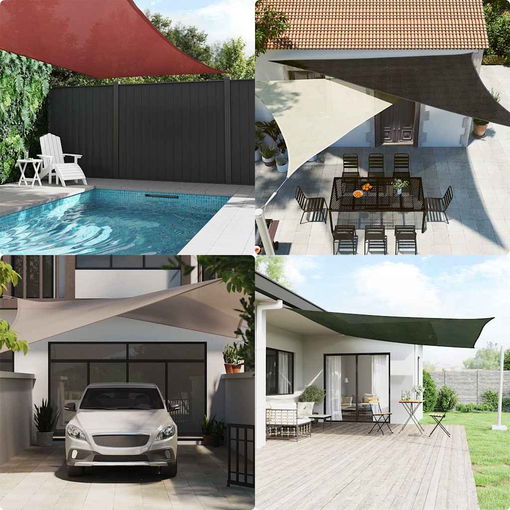 Vidaxl Zonnezeil 160 g m² 4x4x4 m HDPE Taupe