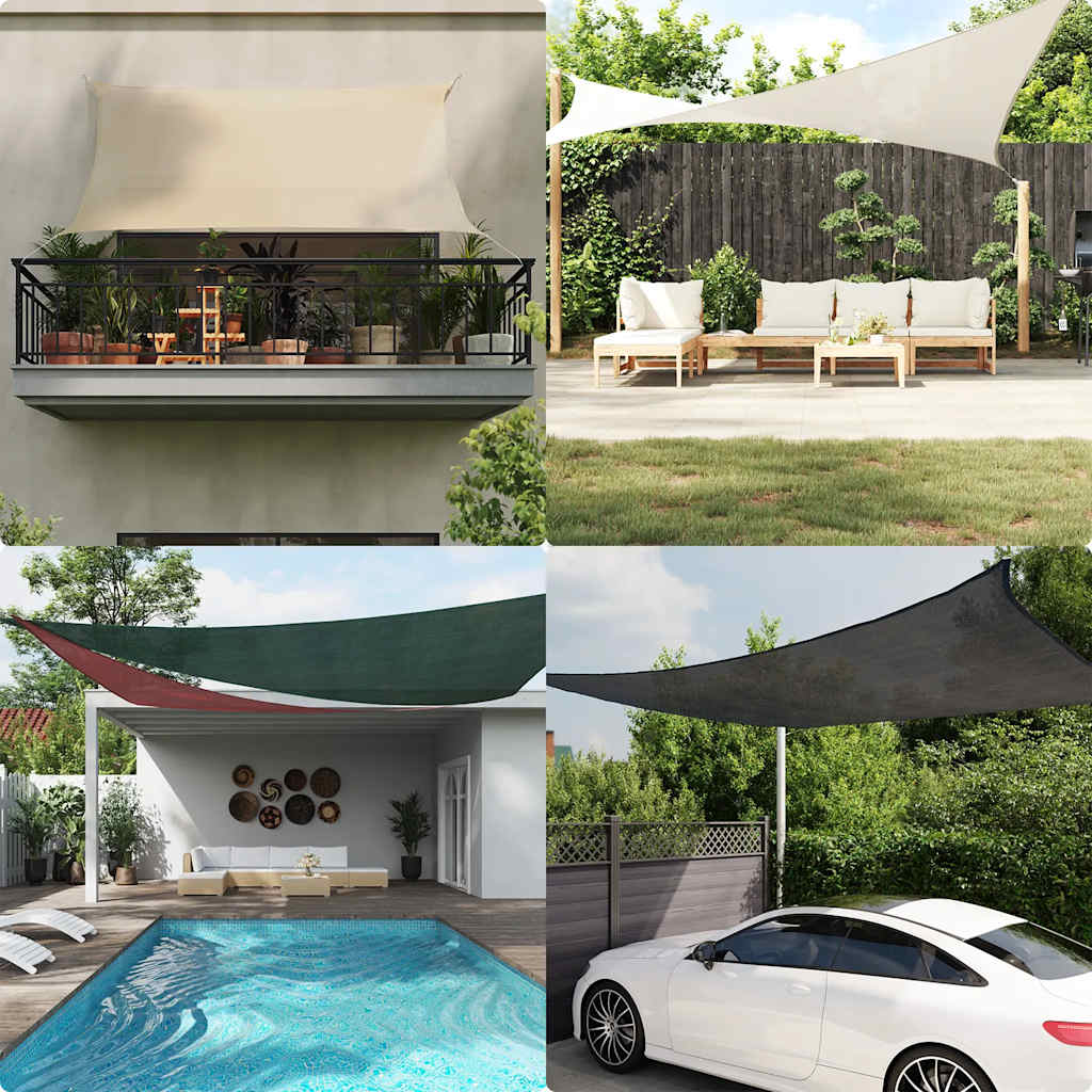 Vidaxl Zonnezeil 160 g m² 3 4x3 m hdpe taupe