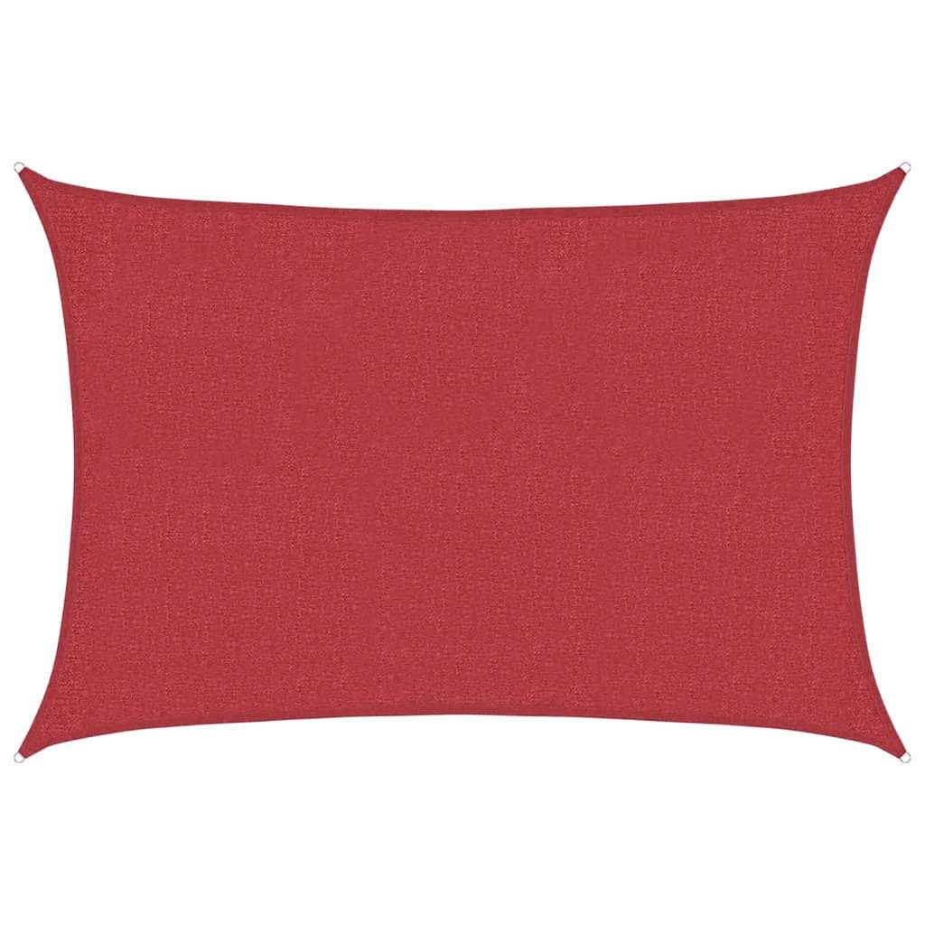 Vidaxl Zonnezeil 160 g m² 3x4.5 M HDPE rojo