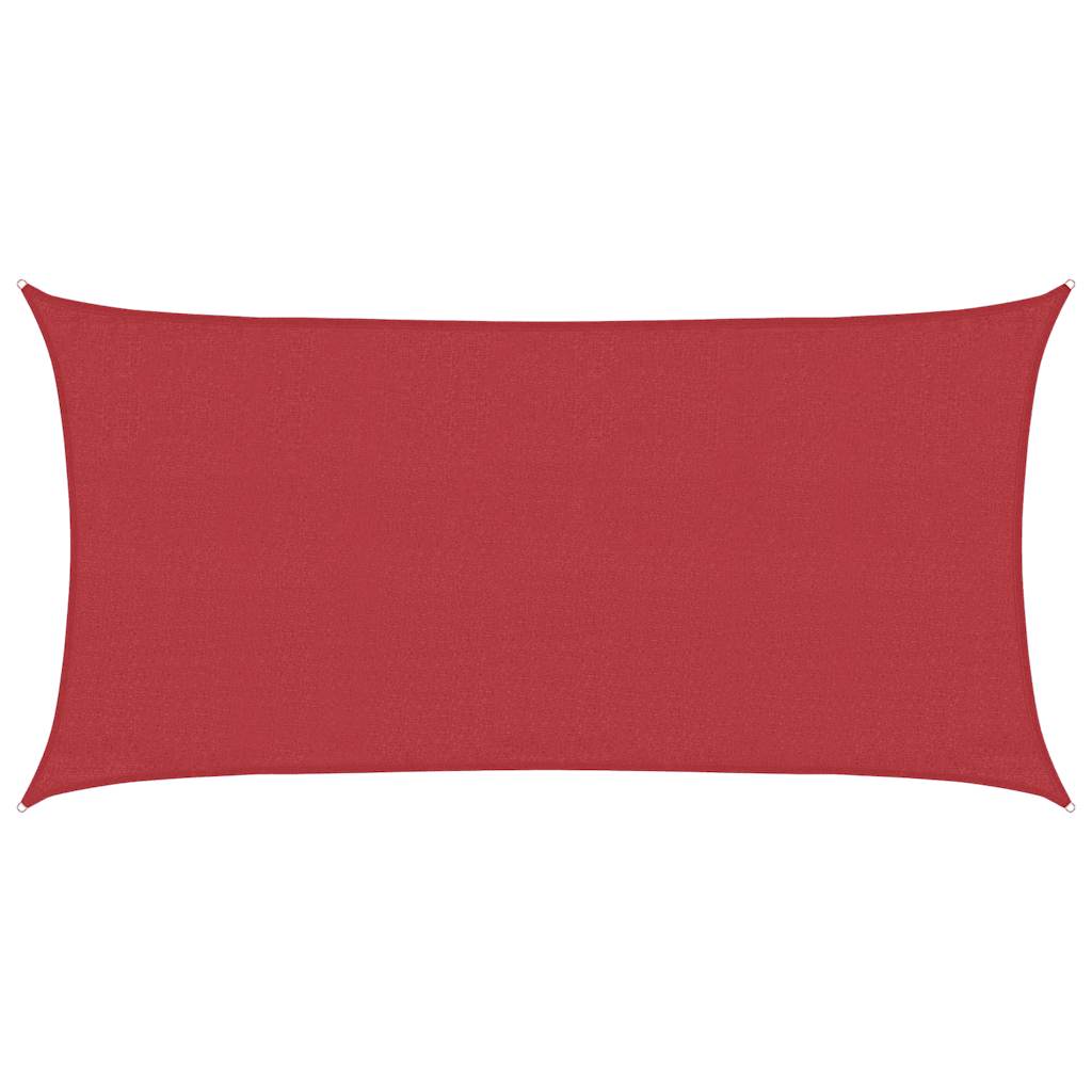 Vidaxl Zonnezeil 160 g m² 3x6 m hdpe rdeča