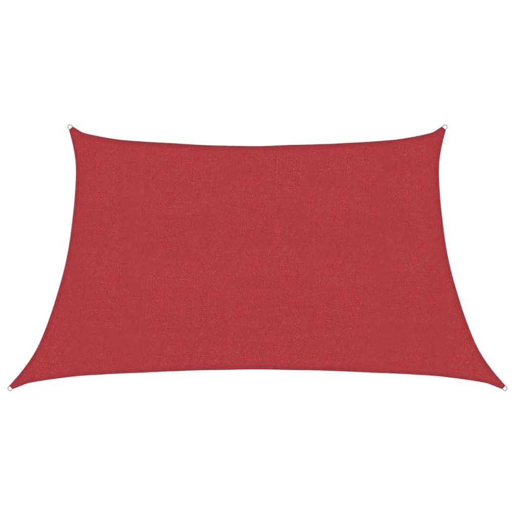 Vidaxl Zonnezeil 160 g m² 3 4x2 m hdpe rdeča