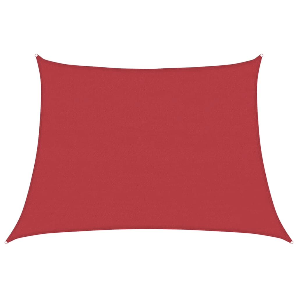 Vidaxl Zonnezeil 160 g m² 4 5x3 m hdpe rdeča
