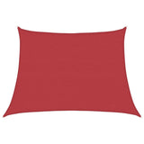 Vidaxl Zonnezeil 160 g m² 4 5x3 m hdpe rdeča