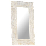 Mirror Vidaxl 80x50 cm Bianco di mango solido