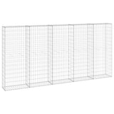 Vidaxl stena schanskorf s pokrovi 300x30x150 cm pocinkano jeklo