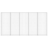 Vidaxl stena schanskorf s pokrovi 300x30x150 cm pocinkano jeklo