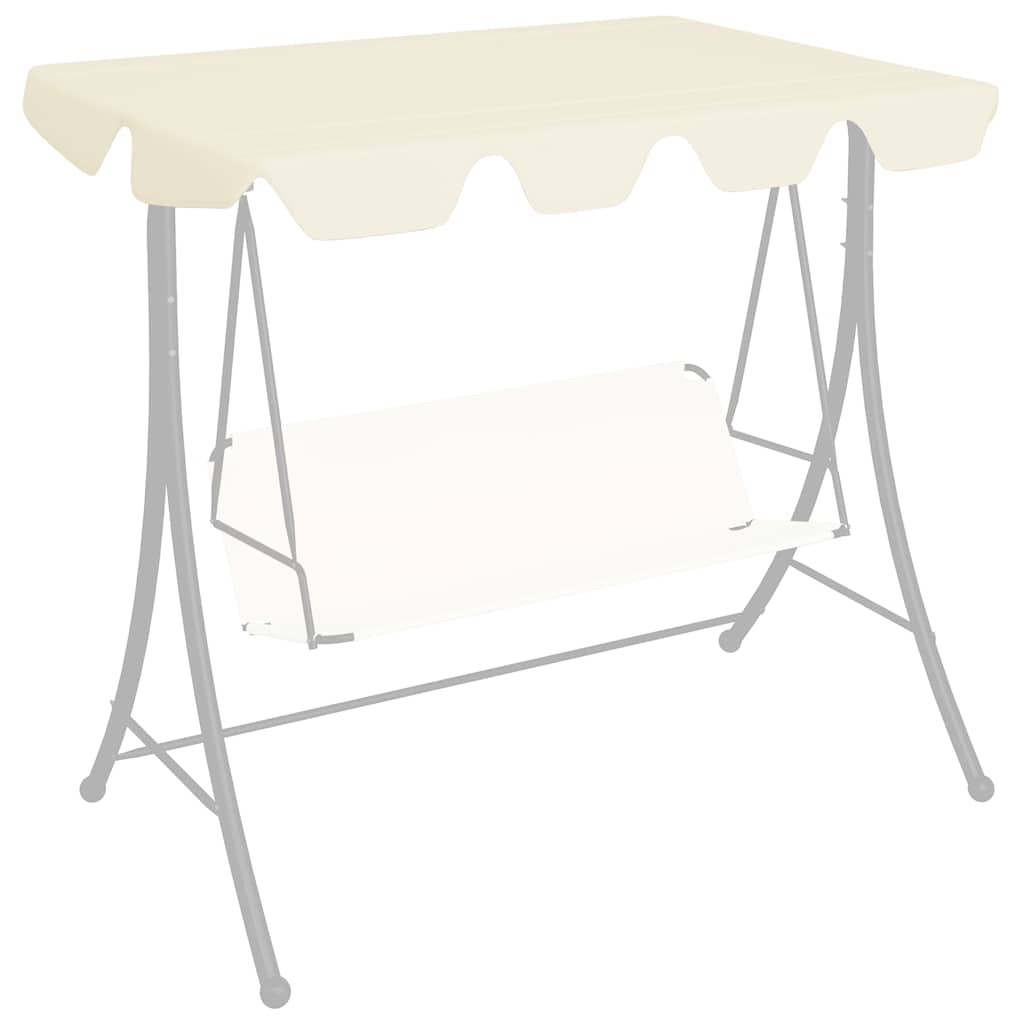 Slip de remplacement de Vidaxl pour le banc de swing 188 168x145 Crème 110 cm