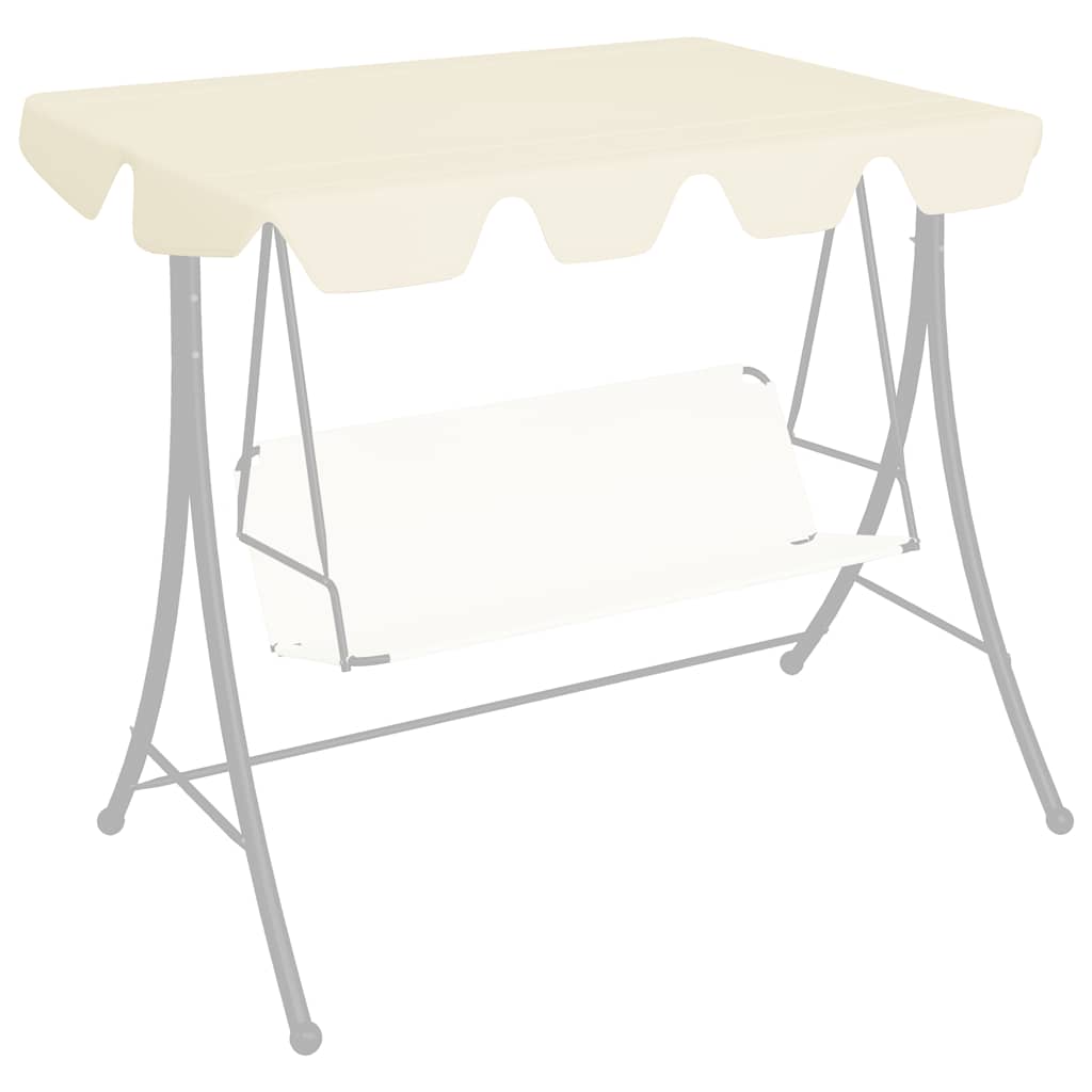 Vidaxl Slip de remplacement pour le banc de swing 150 130x105 70cm de couleur crème