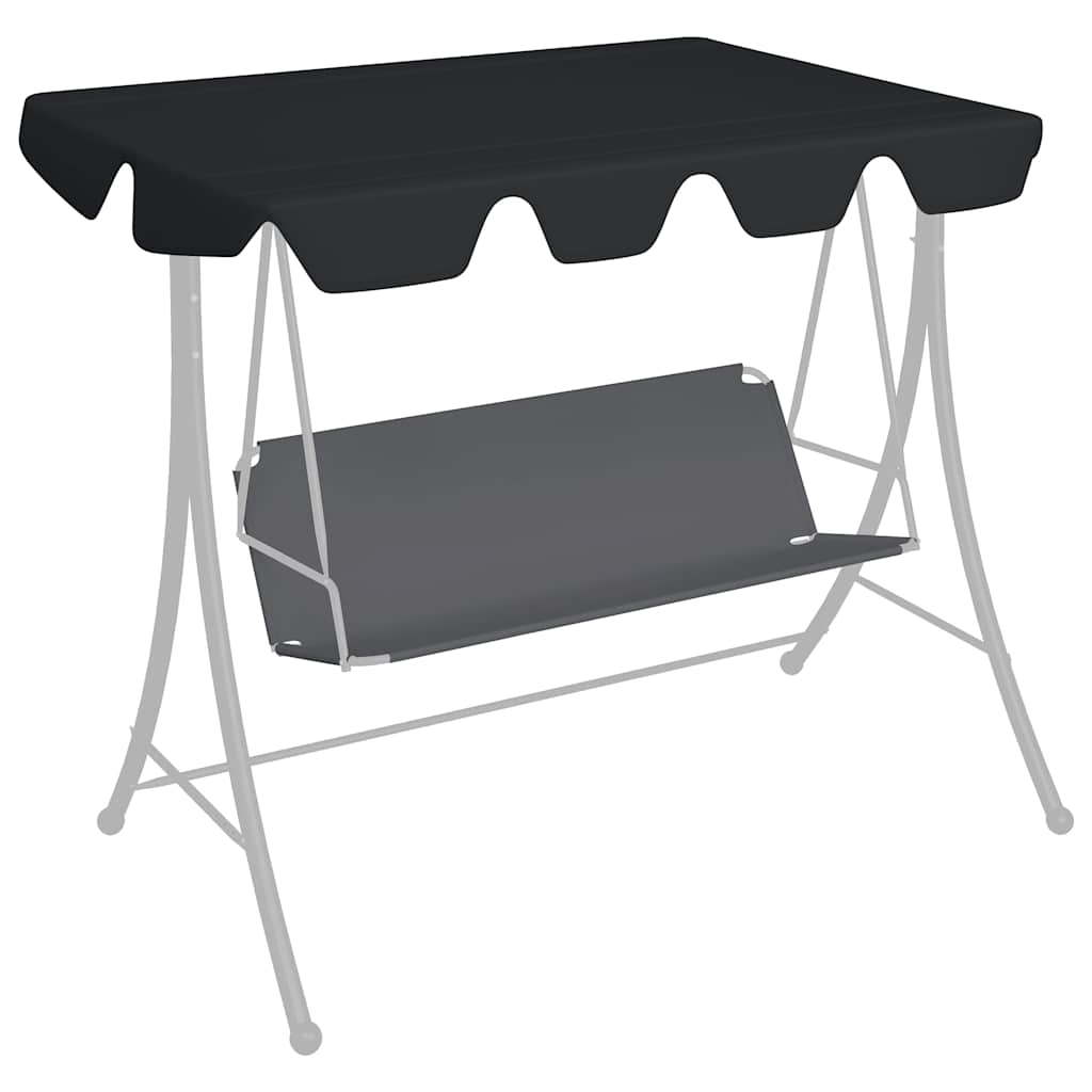 Vidaxl Udskiftning Slip til Swing Bench 150 130x105 70 cm sort